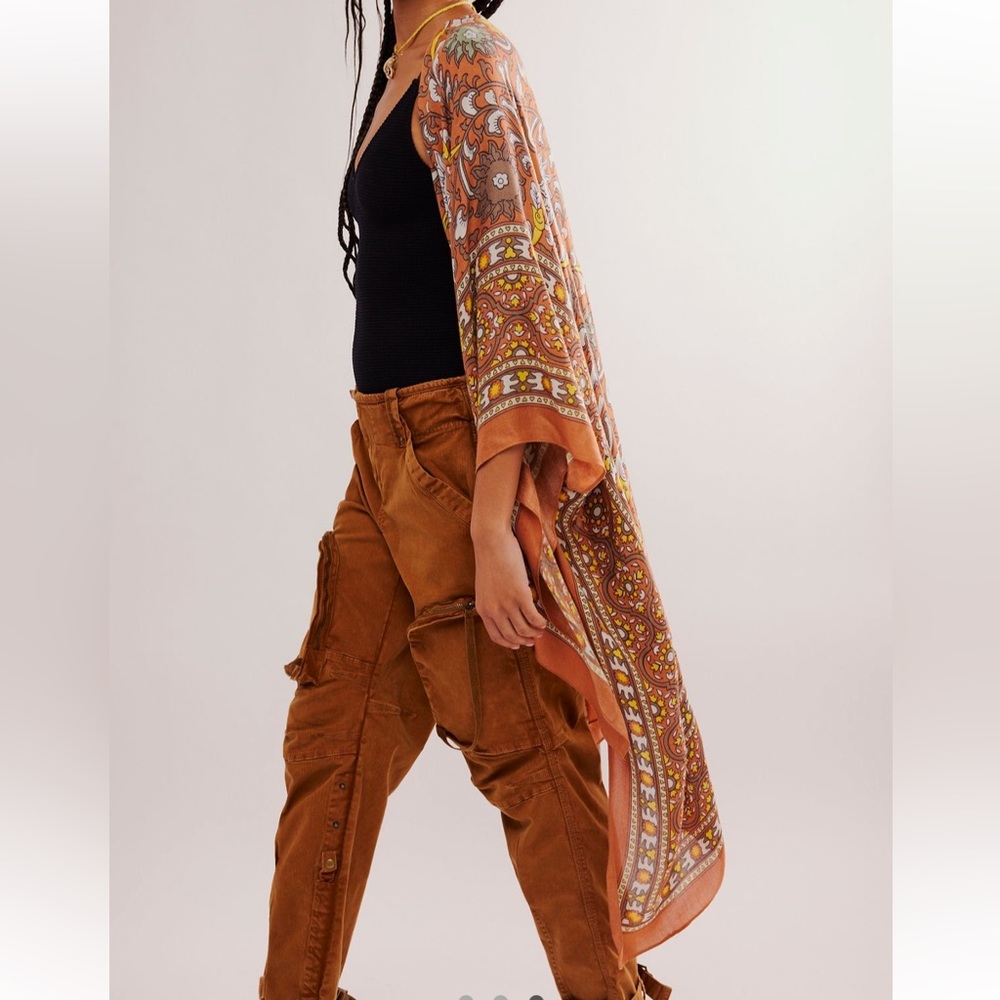 Free People Magic Dance Border Print Duster